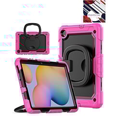 Silicone Cas with 360 Folding Handle Grip for Galaxy Tab S6 lite 10.4" - ROSE PINK (Only Ground Shipping)