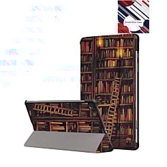 Old Style Notebook Design Case for Galaxy Tab S6 lite 10.4" - LIBRARY (Only Ground Shipping)