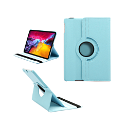 Universal 8" 360 Degree Rotating Leather Case - LIGHT BLUE (Only Ground Shipping)