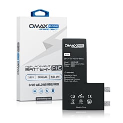 Stock up on the QMAX Base extended capacity replacement battery for iPhone XS with 3050 mAh. Spot weld required.