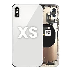 Back Housing Frame with Small Components Pre-Installed for iPhone XS (NO LOGO) (SILVER)