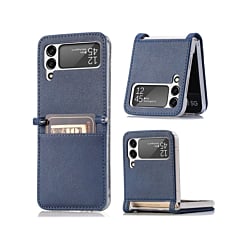 Galaxy Z Flip 4 Genuine Leather Case - BLUE (Only Ground Shipping)