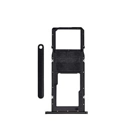 Purchase the black Single Sim Card Tray for Galaxy A02S A025 2020 or A03 A035 2021.