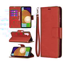 Galaxy A03s Leather Wallet Case with Card Slot - RED (Only Ground Shipping)