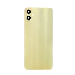Shop the yellow Back Glass with Camera Lens and Adhesive for Galaxy A05 A055 2023 with no logo.