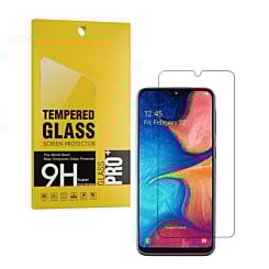 Buy the Clear Tempered Glass for Galaxy A20e A202 and A10e A102 Case Friendly 2.5D 1 Piece.

