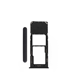 Purchase the single SIM card tray for Galaxy A12 A125 2020 in black.
