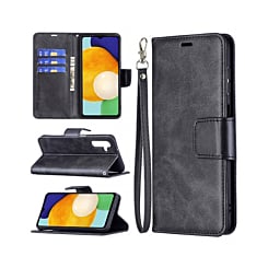 Galaxy A03s Leather Wallet Case with Card Slot - BLACK (Only Ground Shipping)