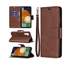 Galaxy A03s Leather Wallet Case with Card Slot - BROWN (Only Ground Shipping)