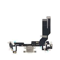 Charging Port Flex Cable for iPhone 16e (Aftermarket) (WHITE)