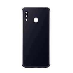 Buy the Back Glass for Galaxy A20 A205 2019 No Logo Black.
