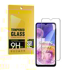 Stock up on the Clear Tempered Glass for Galaxy A23 A235 2021, 2.5D single piece.
