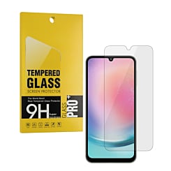 Buy the Clear Tempered Glass for Galaxy A25 5G 2023, case-friendly 2.5D, single piece.
