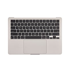 Top Case with US Keyboard & Touchpad (STARLIGHT) for MacBook Air 13" (A2681 / Mid 2022)