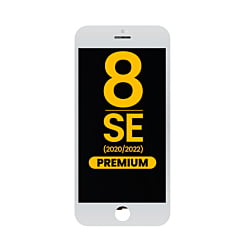 Grab the wholesale deals on the white LCD assembly with steel plate for iPhone 8, SE 2020, and SE 2022 – premium LG.