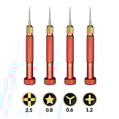 AMAOE 3D Precision Screwdriver Aluminum Drill - 4 Pcs Set (Not Returnable)