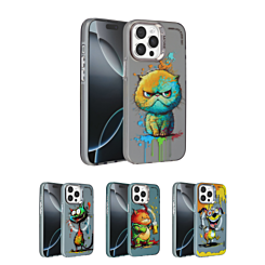 Animal Graffiti Design Wireless Charging Case for iPhone 15 Pro (Only Ground Shipping)