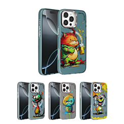 Animal Graffiti Design Wireless Charging Case for iPhone 16 Pro Max (Only Ground Shipping)