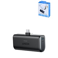 Anker Nano Power Bank with Built-In Foldable USB-C Connector (5000 mAh / 22.5W) (BLACK) (Only Ground Shipping)