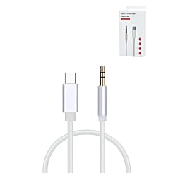 USB C-AUX Headphone Jack Cable (WHITE) (3ft) (Only Ground Shipping)