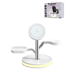 Brookstone (3in1) Wireless Charger - WHITE (15W) (Only Ground Shipping)