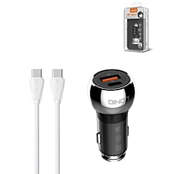 LDNIO C1 Dual USB A+C Car Charger with USB C-C Cable (3ft) (36W) (Only Ground Shipping)