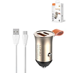 LDNIO C509Q PD QC4.0 Dual USB A+C Car Charger with USB A-C Cable (3ft) (18W) (Only Ground Shipping)