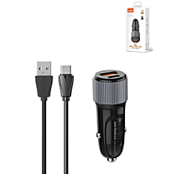 LDNIO C510Q PD QC3.0 Dual USB A+C Car Charger with USB A-C Cable (3ft) (36W) (Only Ground Shipping)