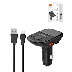 LDNIO C706Q Bluetooth 5.0 FM with 2X USB A+C Car Charger with USB A-L Cable (3ft) (25W) (Only Ground Shipping)