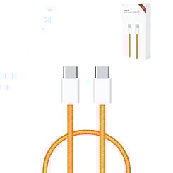 USB C-C Fast Charging Cable for iPhone / iPads / AirPods Series (3ft) (60W) - (ORANGE) (Only Ground Shipping)