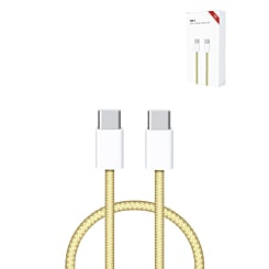 Order the 3 ft 60W USB-C to USB-C fast charging cable for iPhone 16, iPhone 15, and iPad series in yellow.