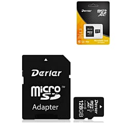 Derlar DL-230 microSD Card with Adapter - 128GB (V30 / C10)