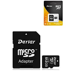 Derlar DL-230 microSD Card with Adapter - 512GB (V30 / C10)