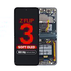 OLED Assembly with Frame for Galaxy Z Flip 3 F711 (GREEN) (US & International) (Aftermarket OLED / 60HZ)