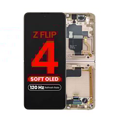 OLED Assembly with Frame for Galaxy Z Flip 4 F721 (GOLD) (US & International) (Aftermarket Pro OLED / 120HZ)