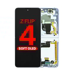OLED Assembly with Frame for Galaxy Z Flip 4 F721 (BLUE) (US & International) (Aftermarket OLED)