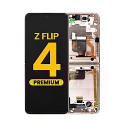 OLED Assembly with Frame for Galaxy Z Flip 4 F721 (GOLD) (US and International) (Premium)