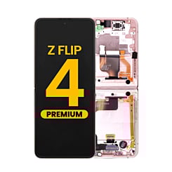 OLED Assembly with Frame for Galaxy Z Flip 4 F721 (PINK GOLD) (US and International) (Premium)