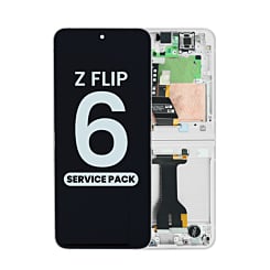 OLED Assembly with Frame for Galaxy Z Flip 6 F741 (WHITE) (US & International) (Service Pack)