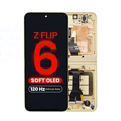 OLED Assembly with Frame for Galaxy Z Flip 6 F741 (YELLOW) (US & International) (Aftermarket Pro OLED / 120HZ)