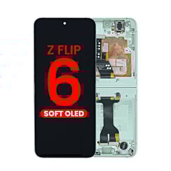 OLED Assembly with Frame for Galaxy Z Flip 6 F741 (MINT) (US & International) (Aftermarket OLED)