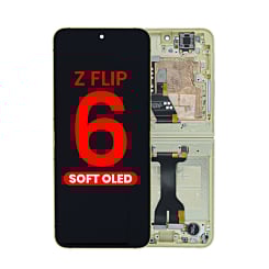OLED Assembly with Frame for Galaxy Z Flip 6 F741 (YELLOW) (US & International) (Aftermarket OLED)