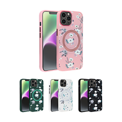 Flower Design Wireless Charging Case for iPhone 15 Pro (Only Ground Shipping)