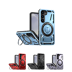 Full-Body Rugged Shockproof Case with Built-in Ring Holder for Galaxy S23 (Only Ground Shipping)