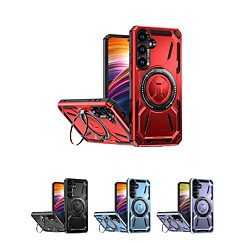 Full-Body Rugged Shockproof Case with Built-in Ring Holder for Galaxy S23FE (Only Ground Shipping)