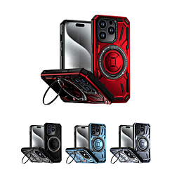 Full-Body Rugged Shockproof Case with Built-in Ring Holder for iPhone 15 Pro (Only Ground Shipping)