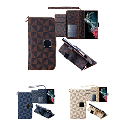 Galaxy S23 FE Triangle Geometric Design Wallet Case