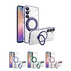 Galaxy S23FE Magnetic Clear Cases with Magsafe Ring Stand
