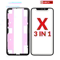 Grab the wholesale deals on the 3-in-1 set for iPhone X, which includes Front Glass, Frame, and OCA, G+ Oca Pro.
