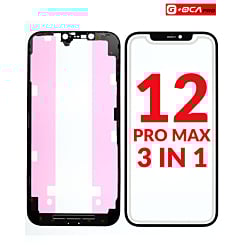 Order the 3in1 Front Glass + Frame + OCA Premium for iPhone 12 Pro Max G+ Oca Pro.






